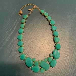 NWOT Kate Spade teal chunky statement necklace